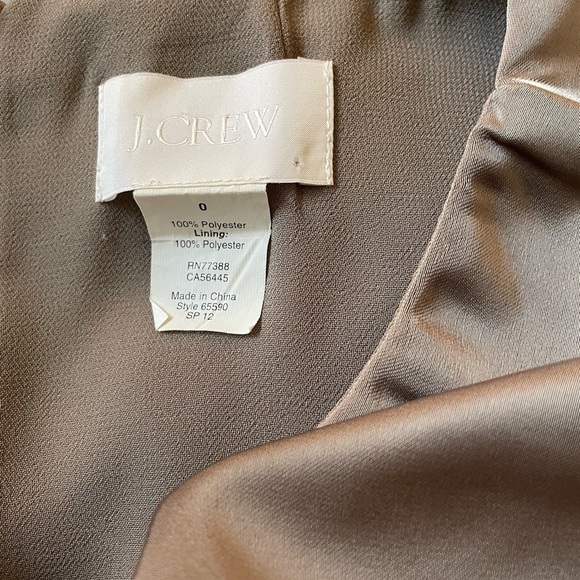 J. CREW Gold Satin Ruffle Dress - Picture 5 of 5